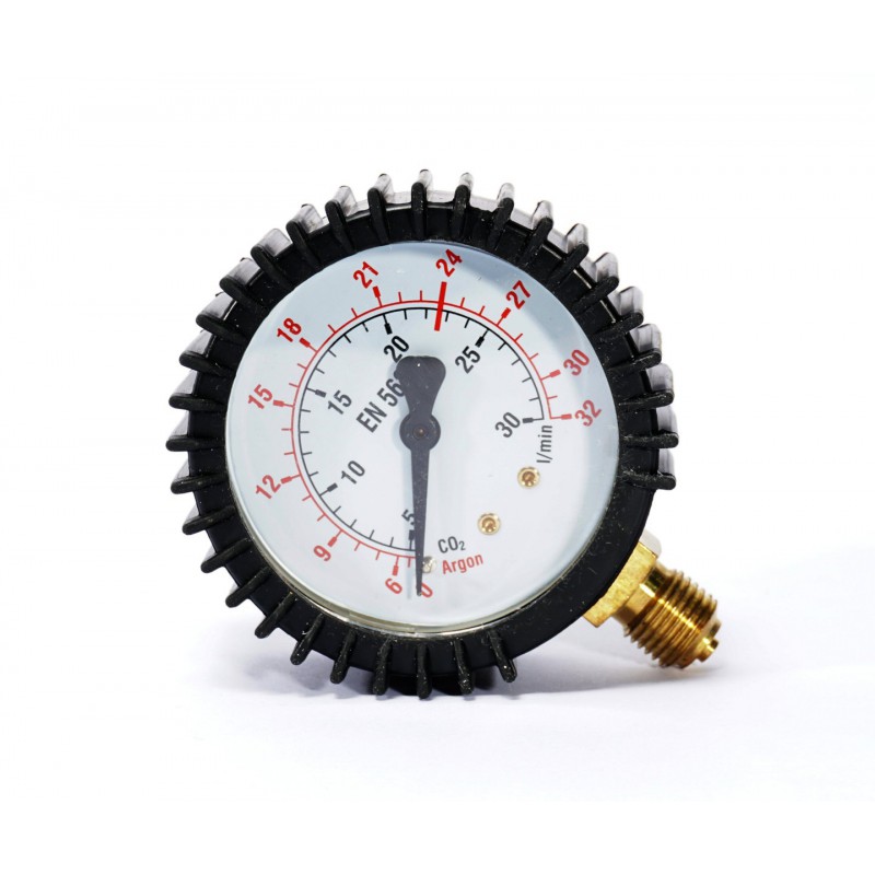 Magnum Manometr do reduktora AR/CO2 0-32 l/min z przyłączem dolnym GM12x1,5 - Image 1