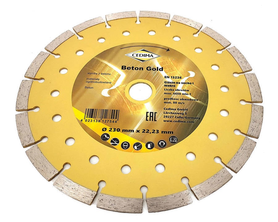 Cedima BETON GOLD tarcza diamentowa 230 mm - Image 1